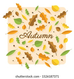 Autumn composition vector illustration for print or web use