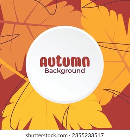 autumn concept background with leaf icons. have free space for text, attractive vector design for banner, greeting card, social media promotion, flyer.