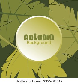 autumn concept background with leaf icons. have free space for text, attractive vector design for banner, greeting card, social media promotion, flyer.