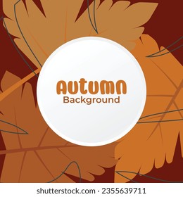 autumn concept background with leaf icons. have free space for text, attractive vector design for banner, greeting card, social media promotion, flyer.