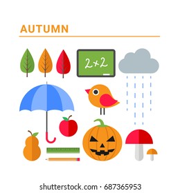Autumn concept vector illustration