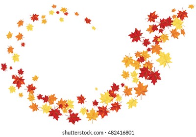 Autumn copy-space frame with maple leaves