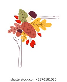 Vektorgrafik der Herbstecke