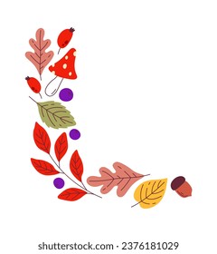 Autumn Corner Frame Vector Illustration