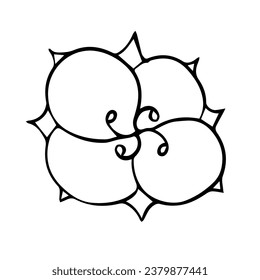 AUTUMN COTTON FIGURE LINE VECTOR ICON PATTERN