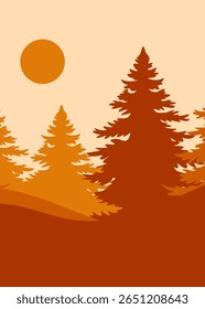 Autumn countryside landscape, ideal for cover, banner, autumn background