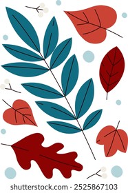 Herbst gemütliche florale Komposition Vektorgrafik