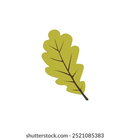 Autumn, cozy set of leaves, mashrooms and acorns. Vector illustration.