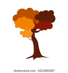 Autumn, cozy set of leaves, mashrooms and acorns. Vector illustration.