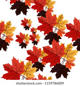 Autumn creative pattern with geometric abstract background