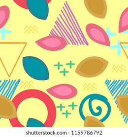 Autumn creative pattern with geometric abstract background