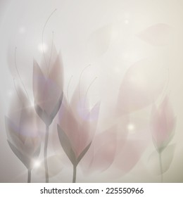 Autumn crocus / Elegant melancholy card with flowers 