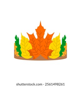 Autumn Crown, Halloween Vector Illustration, Isolated