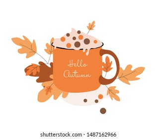 Autumn Cup On Isolated Background