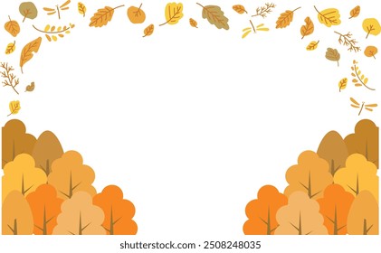 Otoño lindo fondo ilustración marco material