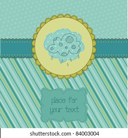 Autumn Cute Rainy Card with place for your text