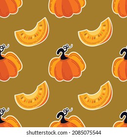 autumn cute things seamless pattern