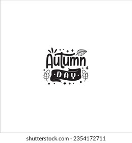 Autumn Day, saying text. Autumn handwriting text. Fall quote. Autumn short phrase composition. Vector illustration.
Happy Days quote. Hand drawn modern calligraphy. Autumn lettering banner.