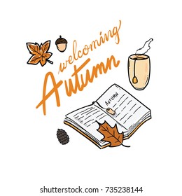 Autumn Decoration Element with suitable for Greeting Card, Poster, or Illustration
