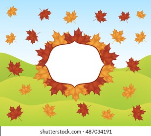 autumn decoration with place for text