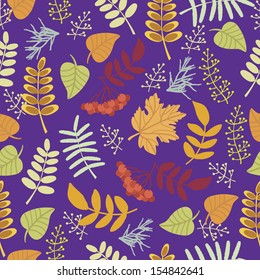 Autumn decorative pattern. Print on fabric, on the gift paper, for use in web projects