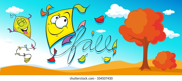 autumn design banner - vector illustration