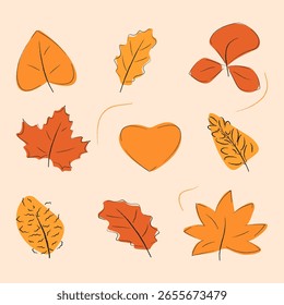 Autumn design with decorative elements