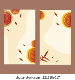 Autumn design with floral elements banners template set. vector purpose banner