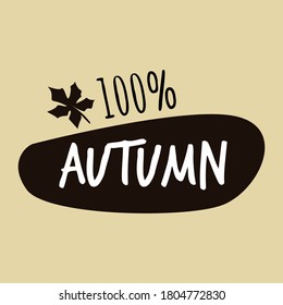 Herbstdesign-Logo mit Blattgrafik