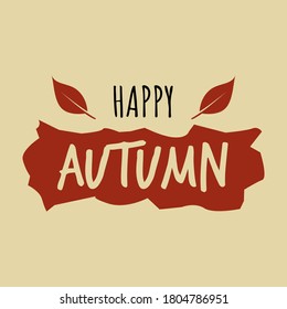 Autumn design logo with leaves