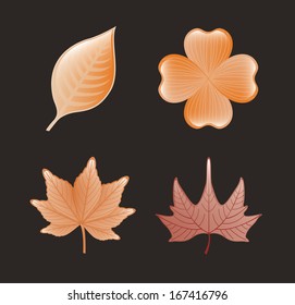 autumn design over black background vector illustration