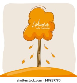 autumn design over blue background vector illustration 