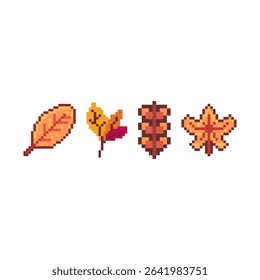 autumn design retro pixel art