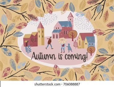 Autumn design. Vector temlate.