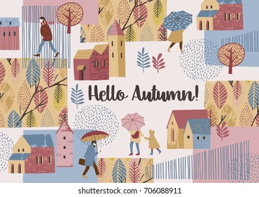 Autumn design. Vector temlate.