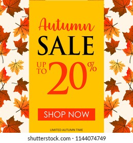 Autumn discount banner collection