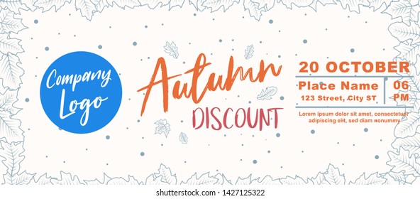Autumn Discount Cover Size Flyer Banner Concept