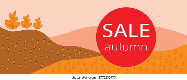autumn discounts flat style vector
