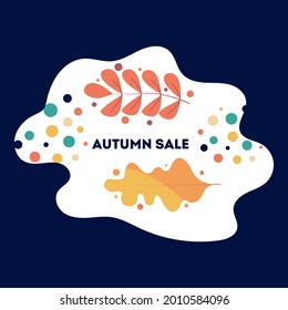 autumn discounts on a blue background for stores and other businesses