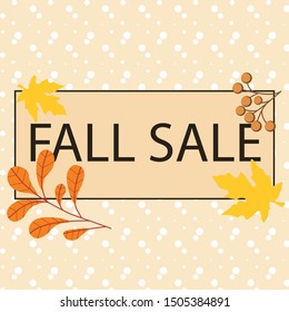 autumn discounts, vector graphics autumn collection