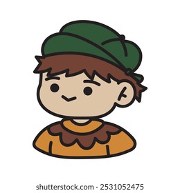 Autumn Doodle Illustration - Boy