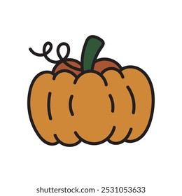 Autumn Doodle Illustration - Pumpkin