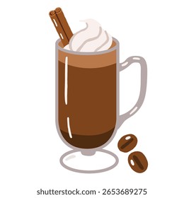 Autumn drink element, doodle, hot drink, coffee, tea, hot chocolate, autumn cozy set