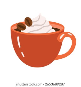 Autumn drink element, doodle, hot drink, coffee, tea, hot chocolate, autumn cozy set