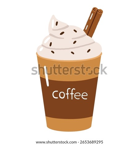 Autumn drink element, doodle, hot drink, coffee, tea, hot chocolate, autumn cozy set