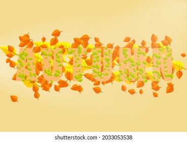 autumn drop leaf fall season vector design