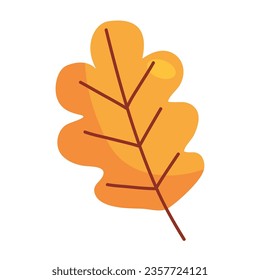 autumn dry leaf icon isolated