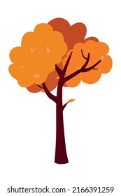 autumn dry tree isolated icon