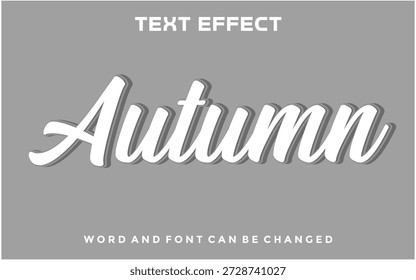 Plantilla de efecto de texto editable de otoño