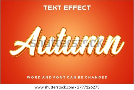 Autumn editable text effect text template